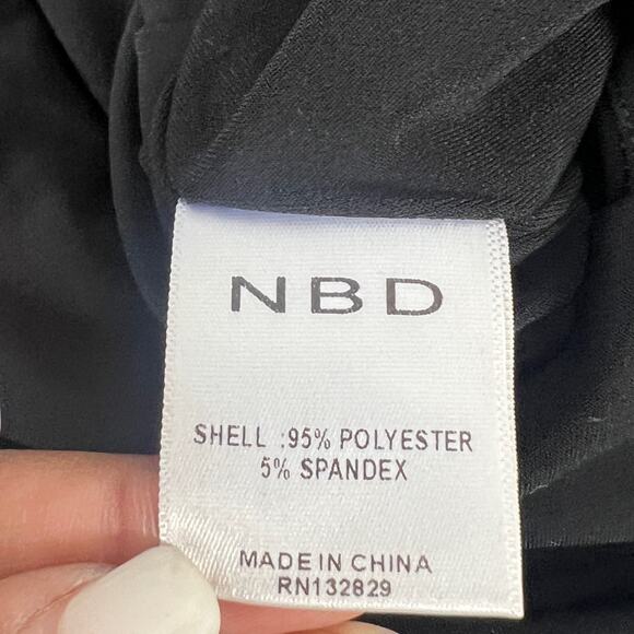 NBD Revolve Patricia Bodysuit Womens Small Black Sweetheart Halter Top Neutral - Picture 7 of 13